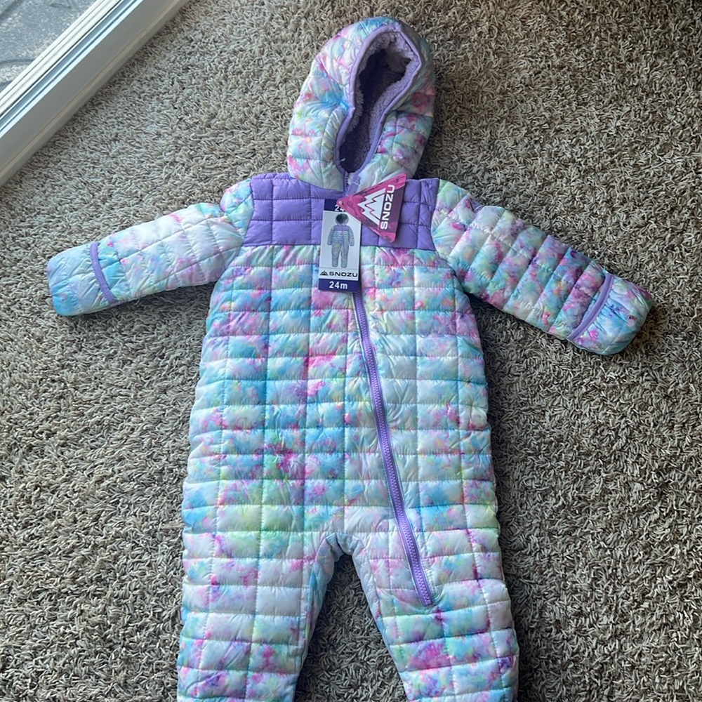 One piece Toddler girl snow suit